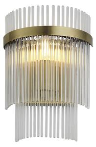 Endon 99168 - Vägglampa MARIETTA 1xE14/6W/230V mässing/genomskinlig