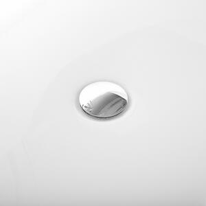 Badkar Vit Svart Akryl 170 cm Modern Oval Elegant Fristående Beliani