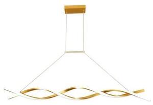 LED ljuskrona med textilsladd TWIST LED/37W/230V 4000K 120 cm guld