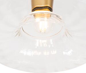 Art Deco hänglampa guld med glas rund 3-ljus - Ayesha