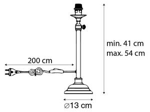 Klassisk bordlampa svart justerbar utan skugga - Accia