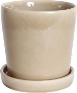Agne kruka Ø12,6 | H13 cm - Mörkbeige - Vaser & krukor, Inredningsdetaljer