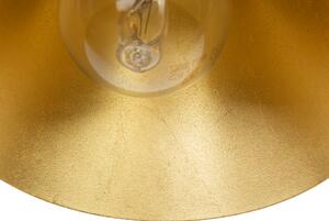 Vägglampa Svart med Guldmetalljusterbara Skärmar 4 lampor Industriell Stil Beliani