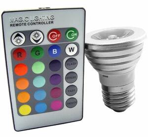 LED-lampa som kan skifta färg med fjärrkontroll