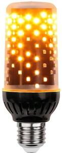Decoration LED Flame Lamp, E27, 1800K, 300lm, IP20, 6.2W - Svart