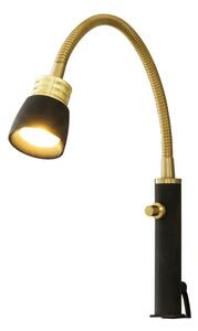 Aneta Lighting Eketorp sänglampa för gavel svart-mässing med dimmer