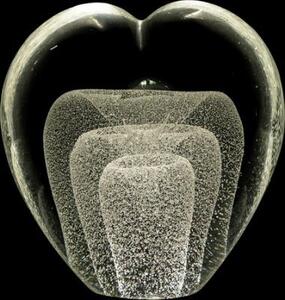 Rba 3-D Heart Konstglas