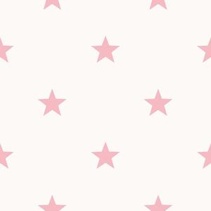 Noordwand Tapet Friends & Coffee Little Stars rosa och vit