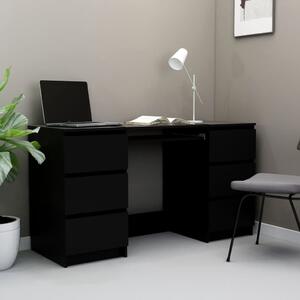 Skrivbord svart 140x50x77 cm konstruerat trä