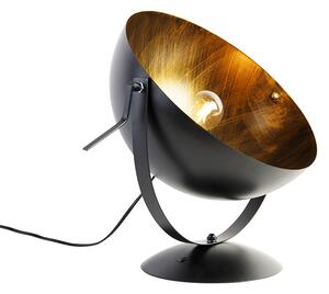 Industriell bordslampa svart med guldjusterbar - Magna