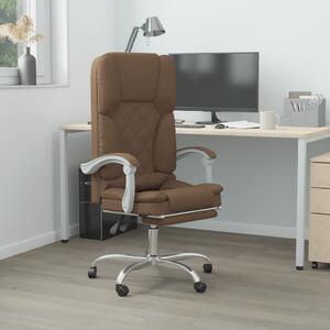 Kontorsstol med massage brun tyg