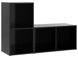 TV-skåp 2 st svart 72x35x36,5 cm konstruerat trä