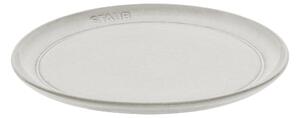 Staub Dining Line Tallrik plan 22 cm, Ceramic, White Truffle