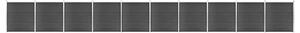 Staketpaneler WPC 1737x186 cm svart