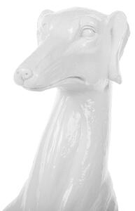 Skulptur Vit Blank finish 80 cm Greyhound Hund Accent Figur Dekorativ Beliani