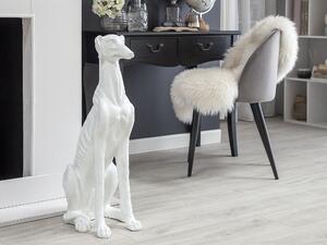Skulptur Vit Blank finish 80 cm Greyhound Hund Accent Figur Dekorativ Beliani