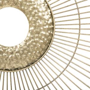 Väggdekor Guld Metall Sol Fyrkantig ram Glam Style Art Deco Beliani