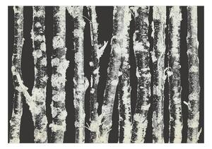 Självhäftande Fototapet - Stately Birches - Second Variant - 196x140