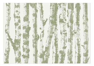Självhäftande Fototapet - Stately Birches - Third Variant - 147x105