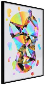 Inramad Poster / Tavla - Abstract Light Bulb - 30x45 Guldram med passepartout