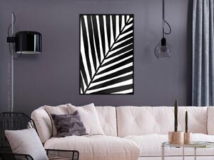 Inramad Poster / Tavla - Black Palm - 20x30 Guldram