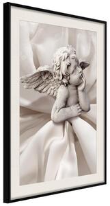 Inramad Poster / Tavla - Little Angel - 20x30 Svart ram med passepartout