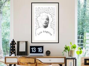 Inramad Poster / Tavla - Marilyn in Los Angeles - 20x30 Svart ram