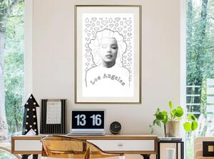 Inramad Poster / Tavla - Marilyn in Los Angeles - 20x30 Svart ram