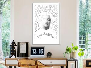 Inramad Poster / Tavla - Marilyn in Los Angeles - 40x60 Guldram