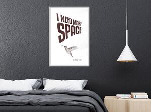 Inramad Poster / Tavla - More Space Needed - 20x30 Svart ram med passepartout