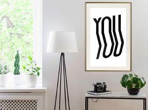 Inramad Poster / Tavla - Only You - 20x30 Guldram med passepartout