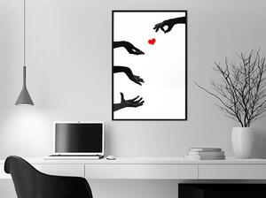 Inramad Poster / Tavla - Playing With Love - 20x30 Guldram med passepartout