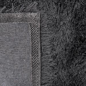 Trasmatta Svart Polyester Rektangulär 80 x 150 cm Beliani