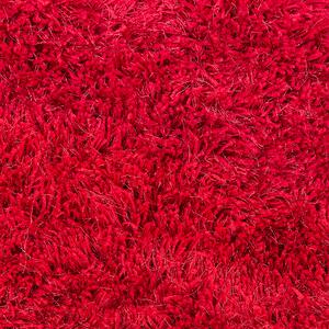 Trasmatta Röd Polyester Rund 140 cm Beliani