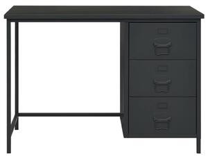 Skrivbord med lådor industriell antracit 105x52x75 cm stål