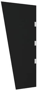 Sidopanel för entrétak svart 50x100 cm härdat glas