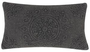 Prydnadskudde Grå Bomull 30 x 50 cm Mandalamönster Orientalisk Vintage Dekor Accessoarer Beliani