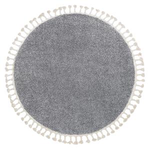 Matta BERBER 9000 cirkel grå Fringe Berber marockansk shaggy