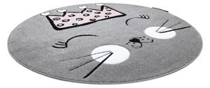 Matta PETIT CAT CROWN cirkel grå