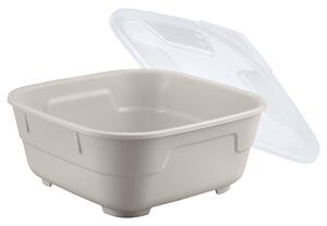 Thermohauser Återanvändbar matlåda Goodbowl; 550ml, 14.2x14.2x6.1x6.1 cm (LxBxØxH); Sand; Kvadratisk; 5 Styck / Förpackning