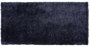 Trasmatta Blå Bomull Polyester Blandning 80 x 150 cm Fluffig Tät Beliani
