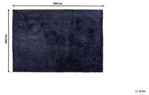 Trasmatta Blå Bomull Polyesterblandning 200 x 300 cm Fluffig Tät lugg Beliani
