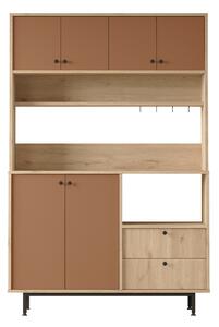 Donae Highboard Ek/Röd -