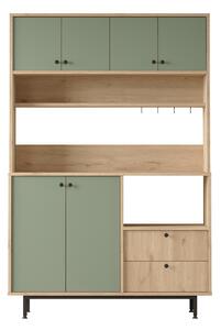 Donae Highboard Ek/Grön -