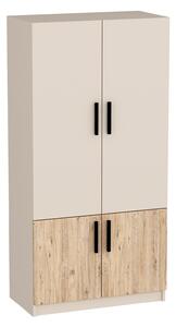 Newra Garderob 90x180 cm Brun/Beige -