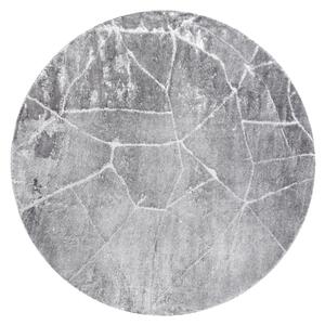 Modern MEFE matta Circle 2783 Marble - structural två nivåer av hudna svart grå