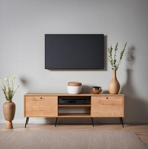 BINGTOU Tv-bänk 180 cm Ek/Svart -