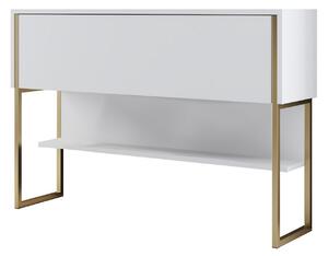 Luxe Byrå 120 cm Guld/Vit -