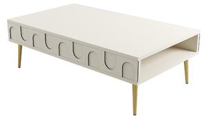 Hazim Soffbord 105 cm Cream/Guld -