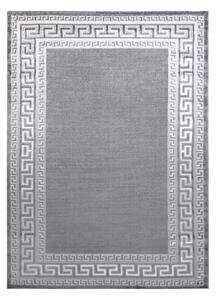 Modern MEFE matta 2813 Ram, grekisk nyckel - structural två nivåer av hudna grå